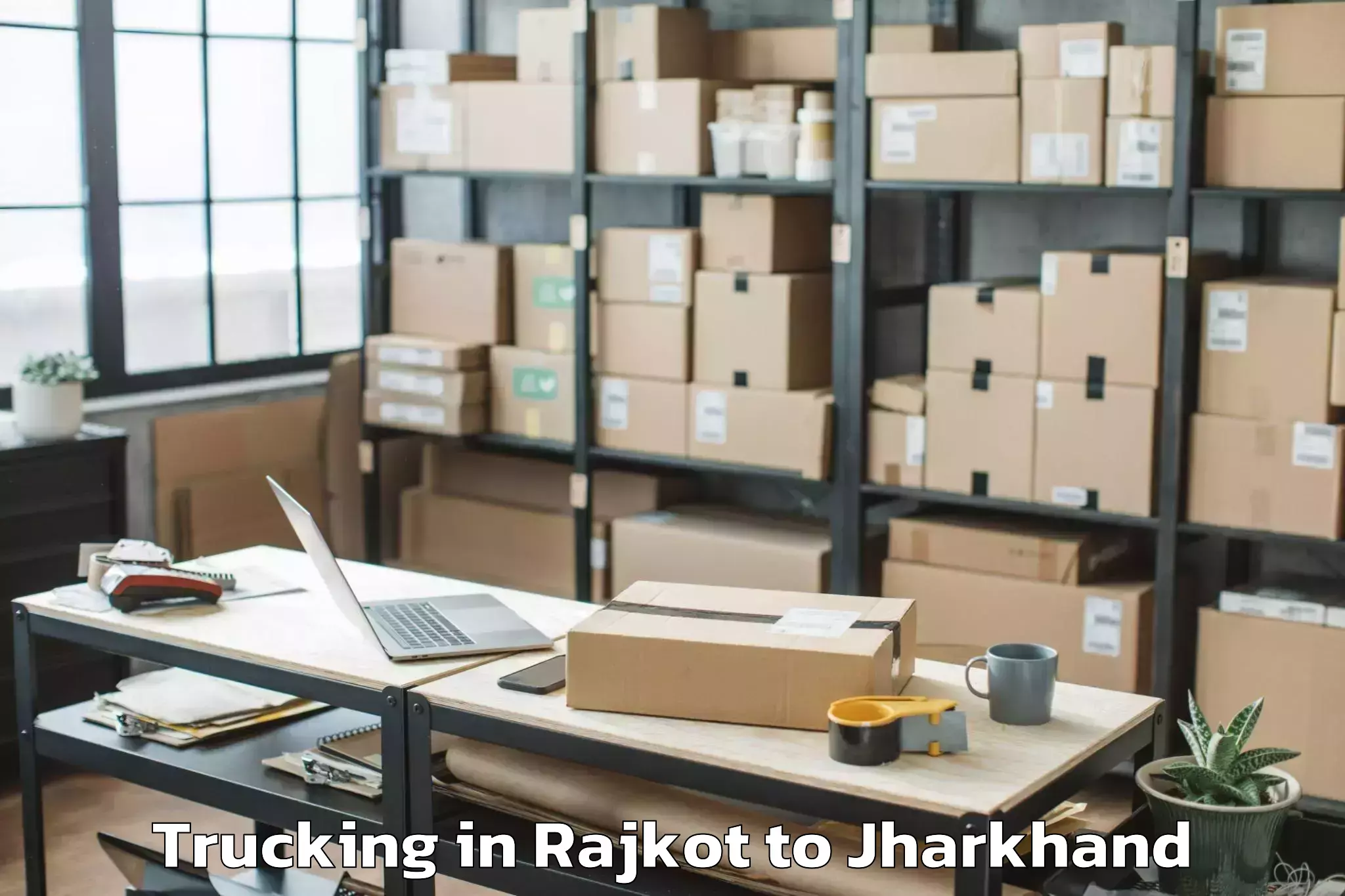 Easy Rajkot to Lesliganj Trucking Booking